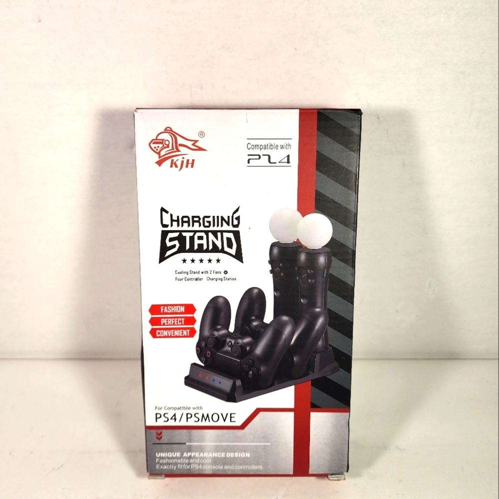 PS4 Controller 4 in 1 Charger Power Station Dock Stand for PS4 PS VR Controller